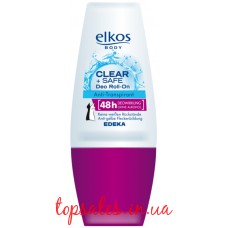 Дезодорант кульковий Елкос Clear + Safe (elkos Clear + Safe Deo Roll-on Anti-Transpirant), 50 мл